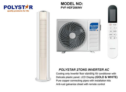 Polystar 2HP (2Tons) Standing Inverter Air Conditioner With Kit | PVF-HDF206INV
