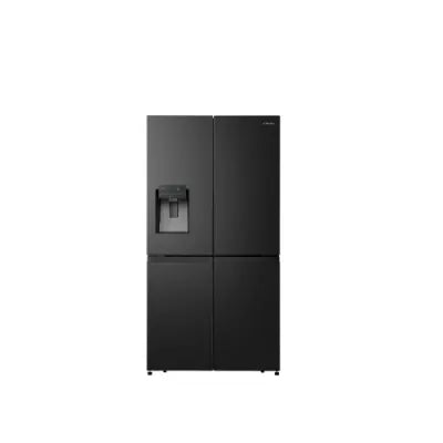 Hisense 522 4 Doors Side by Side Refrigerator with Water Dispenser and Ice Maker Black| REF 68 WCB