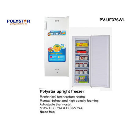 Polystar  Upright Freezer With Six Steps |Pv-uf376wl