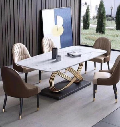 Modern Exclusive Dinning Table Set With 6 Sitting Chair | Generic