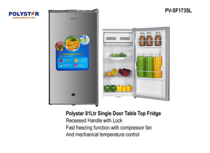 Polystar 81 Liters Table Top Refrigerator | PV-SF173SL