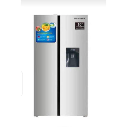 Polystar 436ltrs Side By Side Inverter Refrigerator With Water Dispenser Pv-sbs666wd-inv Polystar