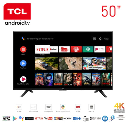 TCL 50 Inches Google Android 4K Smart TV | 50P617 TCL