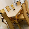 Golden Marble 6 Chair Dining Set Universal