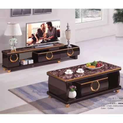 Modern Center Table And TV Shelve with Drawers 1 Universal