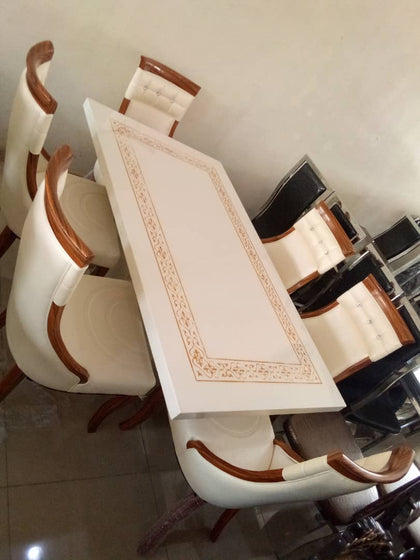 Exclusive Marble Dinning With 6 Chair Generic