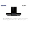 Polystar 90*60cm Digital Range Hood With Hand Wave Sensor | PV-JY9013 Polystar