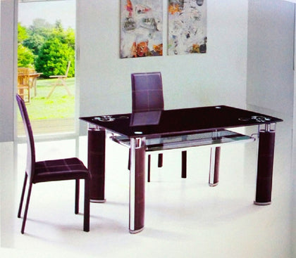Universal  Executive Dining Set With 6 Dining Chairs Black freeshipping - Zit Electronics Store